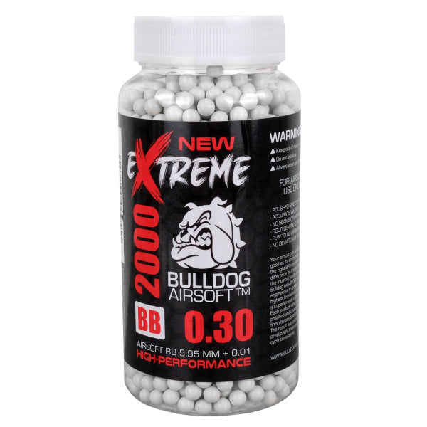 Extreme Bulldog 0.30g White Airsoft BB Pellets | 2000 Rounds
