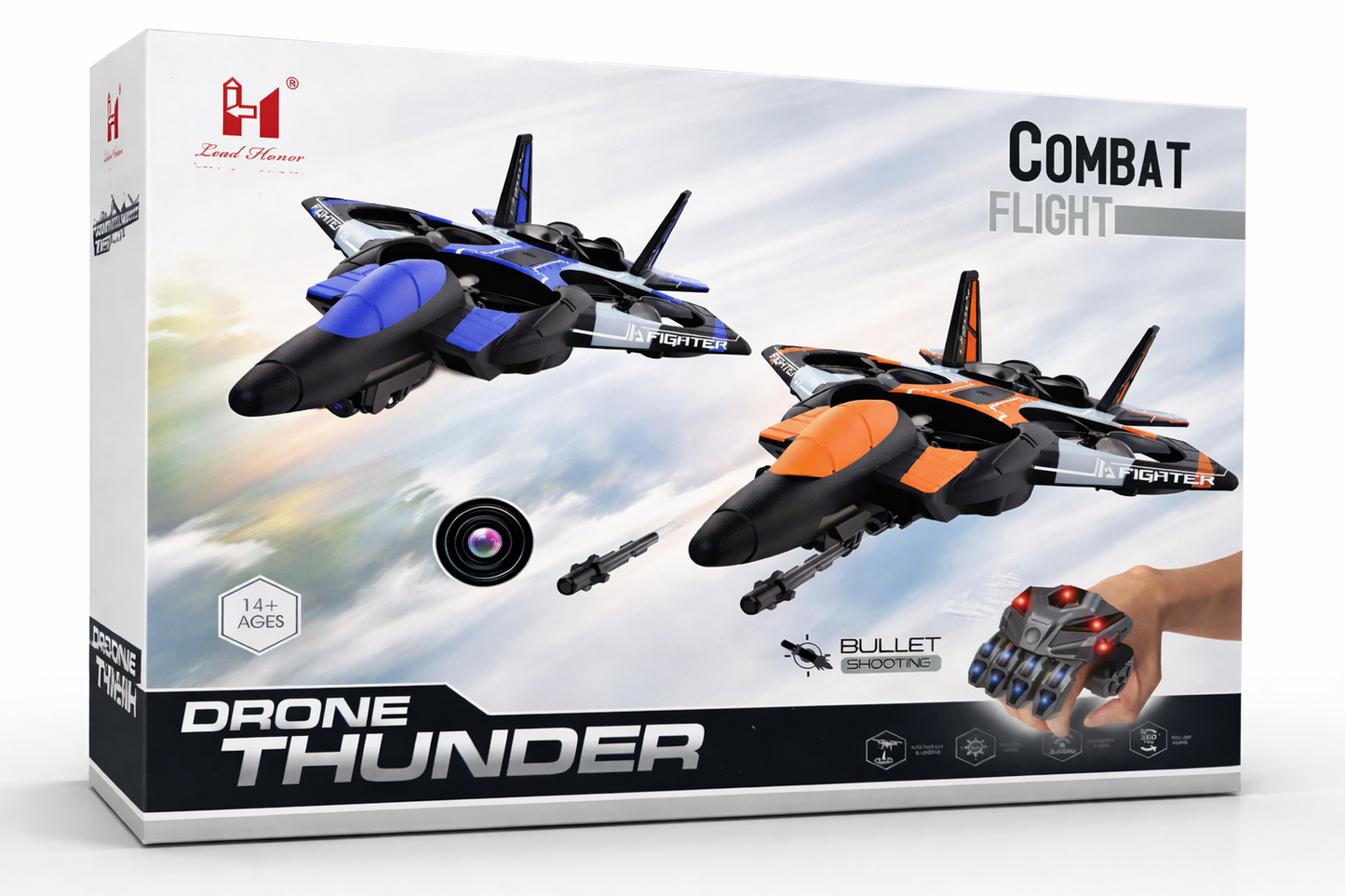 Drone Thunder Combat Flight RC Drone Toy with WiFi Camera & Shooting Feature