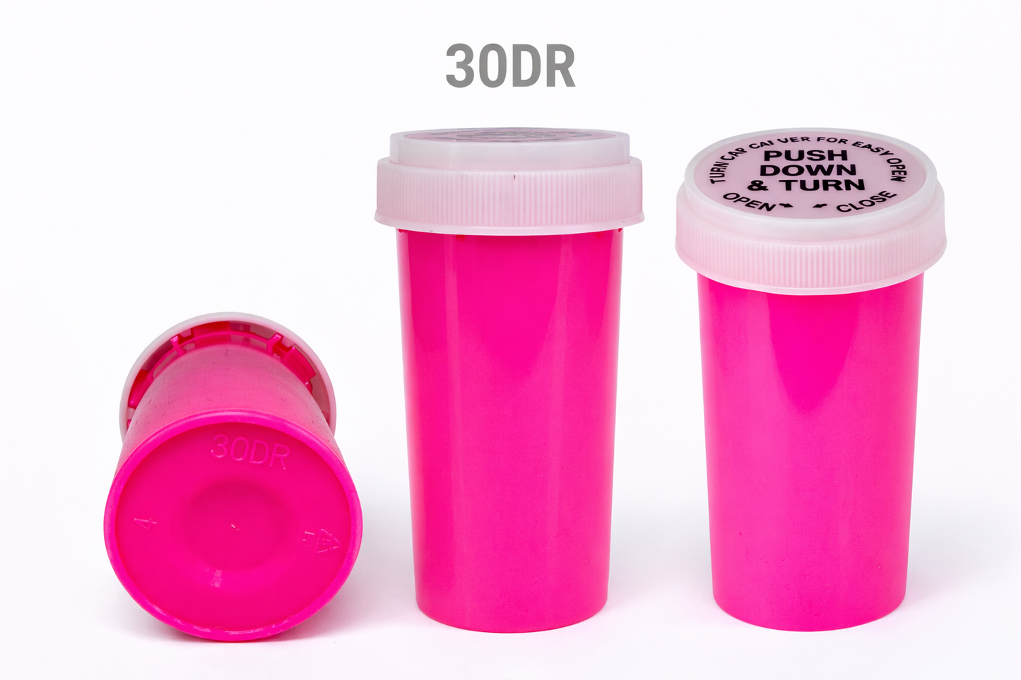 120ml Child-Resistant Plastic Bottle with Push Down & Turn Cap (30DR)