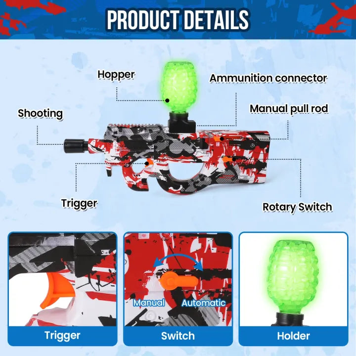 P-24A Electric Water Glowing Splashing Ball Outdoor Shooting Games Luminous Kids Gift