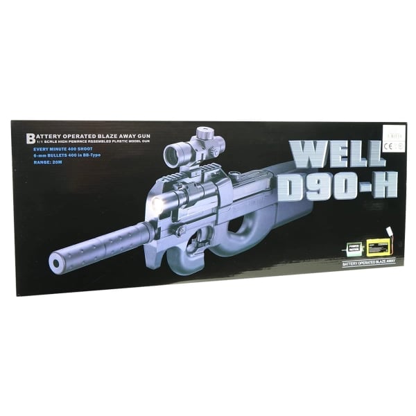 WELL D90H AEG Electric Airsoft Rifle Set – Two Tone Blue | BB Gun