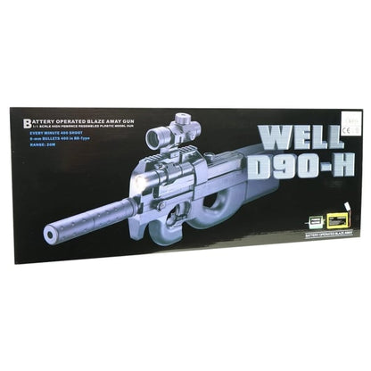 WELL D90H AEG Electric Airsoft Rifle Set – Two Tone Blue | BB Gun
