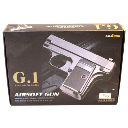 Galaxy G1 Metal Spring Airsoft Pistol – Two Tone Black/Blue | BB Guns