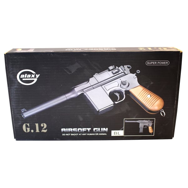 Galaxy G12 Metal Spring Airsoft Pistol – Two Tone Black/Blue | BB Guns