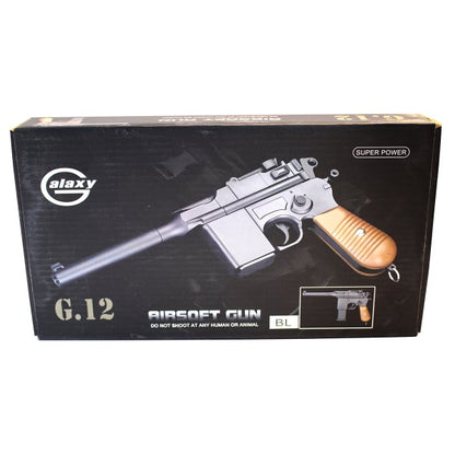 Galaxy G12 Metal Spring Airsoft Pistol – Two Tone Black/Blue | BB Guns