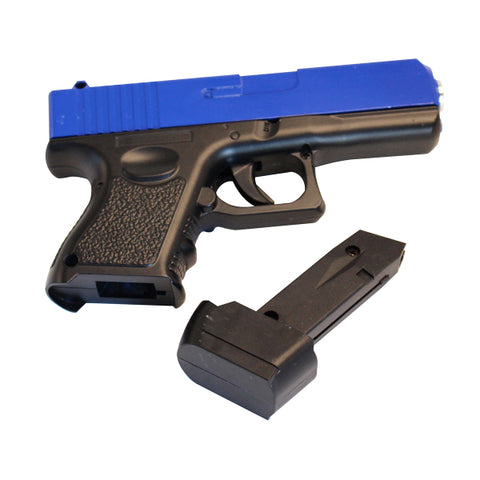 Galaxy G16 Metal Spring Airsoft Pistol – Two Tone Black/Blue | 9 Round Magazine