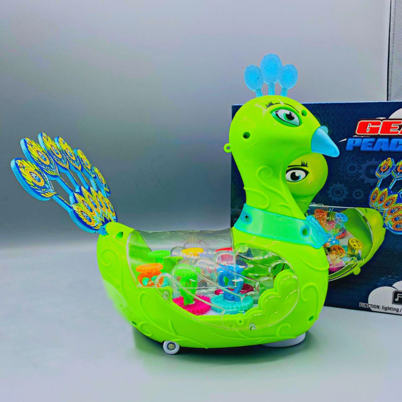 Gear Peacock Electric Toy with Music and Lights For Kids