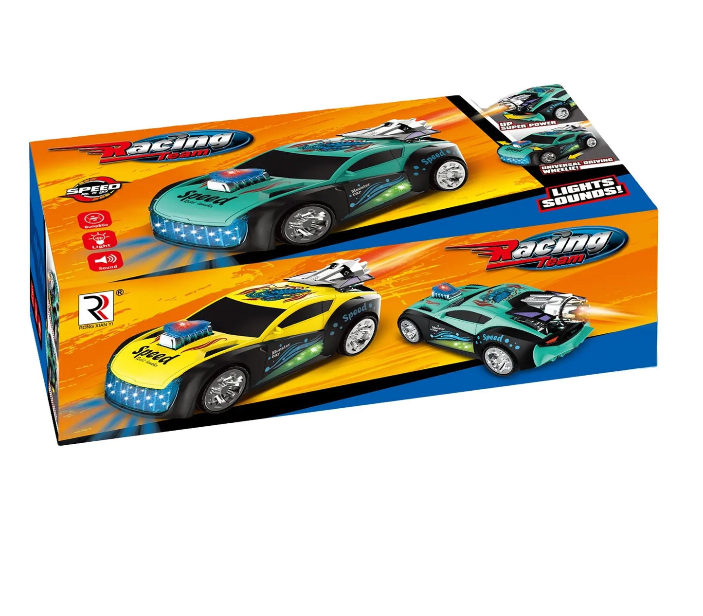 Racing Car for Children's Electric Universal Rocket Car with Music Light