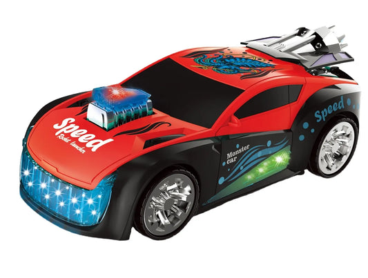 Racing Car for Children's Electric Universal Rocket Car with Music Light