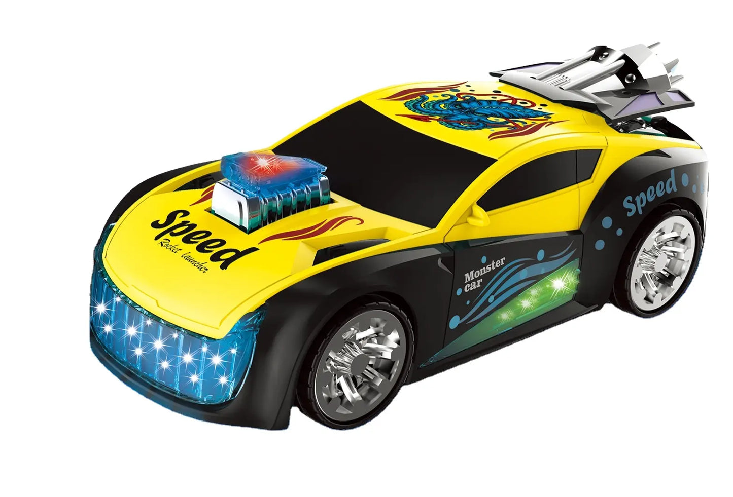 Racing Car for Children's Electric Universal Rocket Car with Music Light