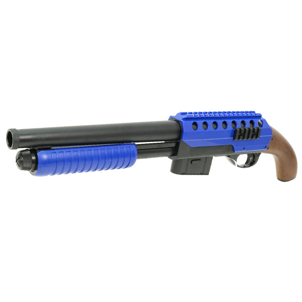 Double Eagle M47C1 Spring Airsoft Shotgun – Two Tone Blue/Black | BB Gun