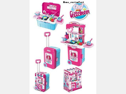 Kitchen Set for Kids – Kitchen Play Set with Trolley