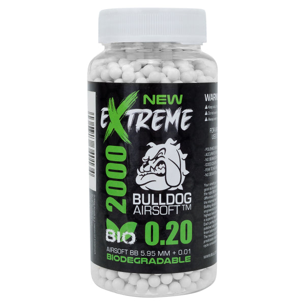 Extreme Bulldog 0.20g Bio Airsoft BB Pellets – 2000 Rounds