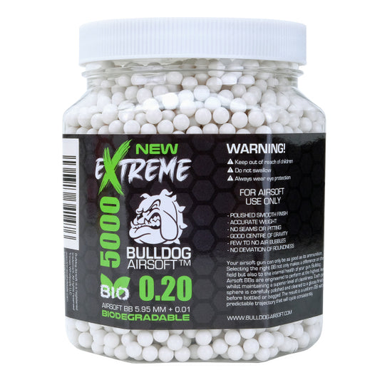 Extreme Bulldog 0.20g Bio Airsoft BB Pellets – 5000 Rounds
