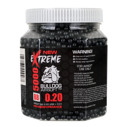 Extreme Bulldog 0.20g Black Airsoft BB Pellets – 5000 Rounds