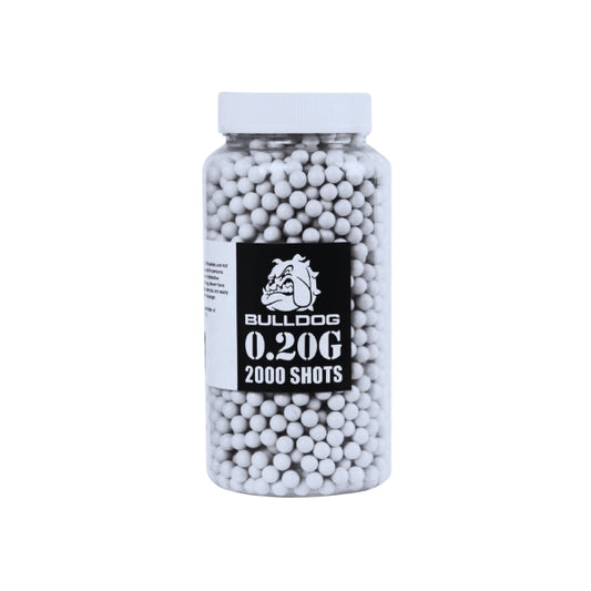 Bulldog 0.20g White Airsoft BB Pellets | 2000 Rounds