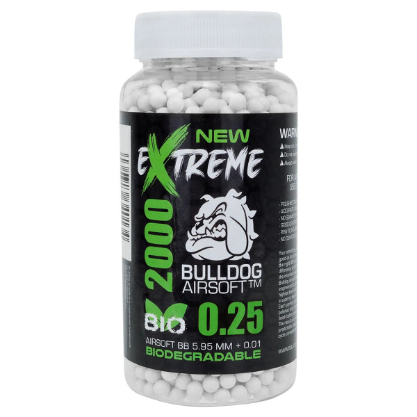 Extreme Bulldog 0.25g Bio Airsoft BB Pellets | 2000 Rounds