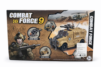 Combat Force 9 Military Armoured Vehicle Playset with Soldier & Aircraft (3+)