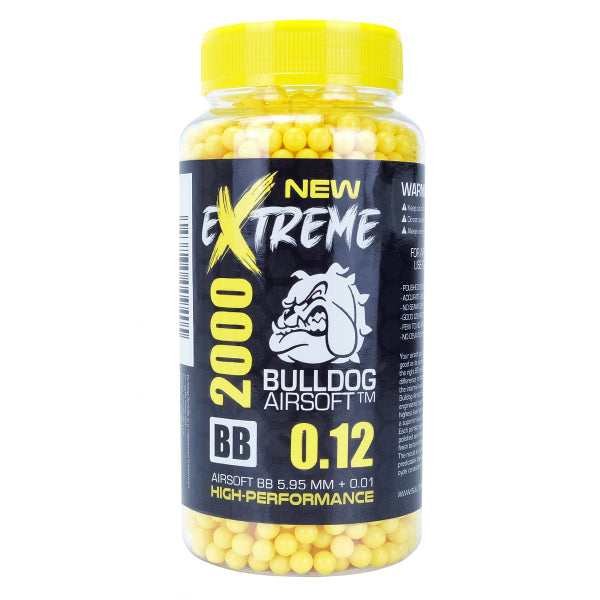 Extreme Bulldog 0.12g Yellow 2000 Airsoft BB Pellets