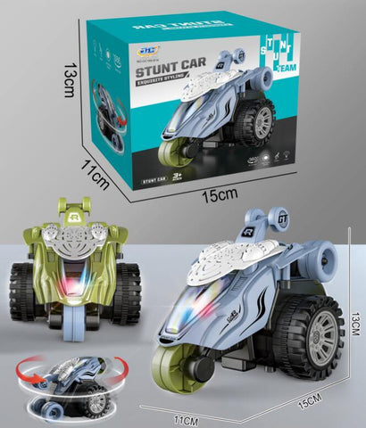 Mini Stunt Car Toy with Lights & 360° Rotation
