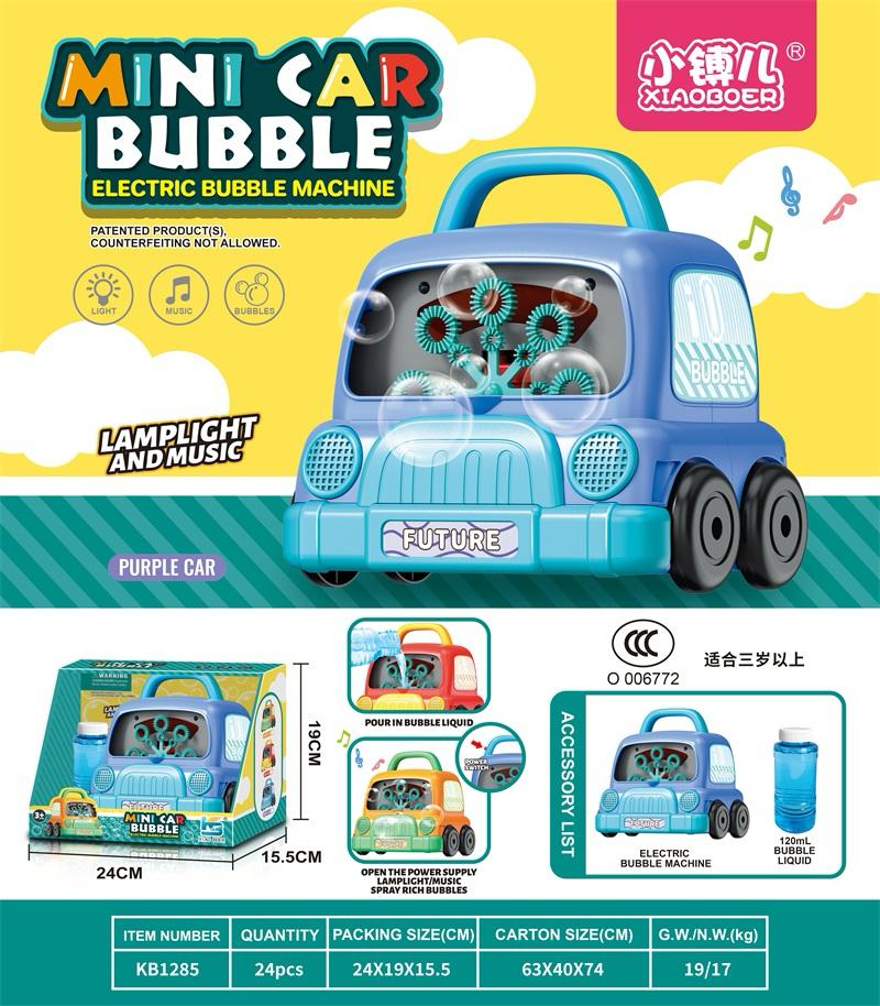 Mini Car Bubble Electric Bubble Machine – Light & Music (Red Car)