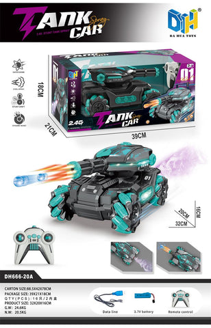 Stunt Tank Spray Car Toy | Remote Control Water-Spray Tank
