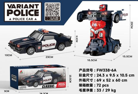 Variant Police Transforming Car Robot Toy